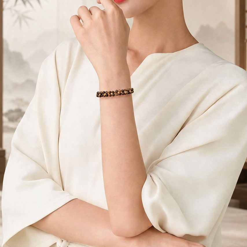 Agarwood Osmanthus Double-Row Bracelet-Heirloom Grace