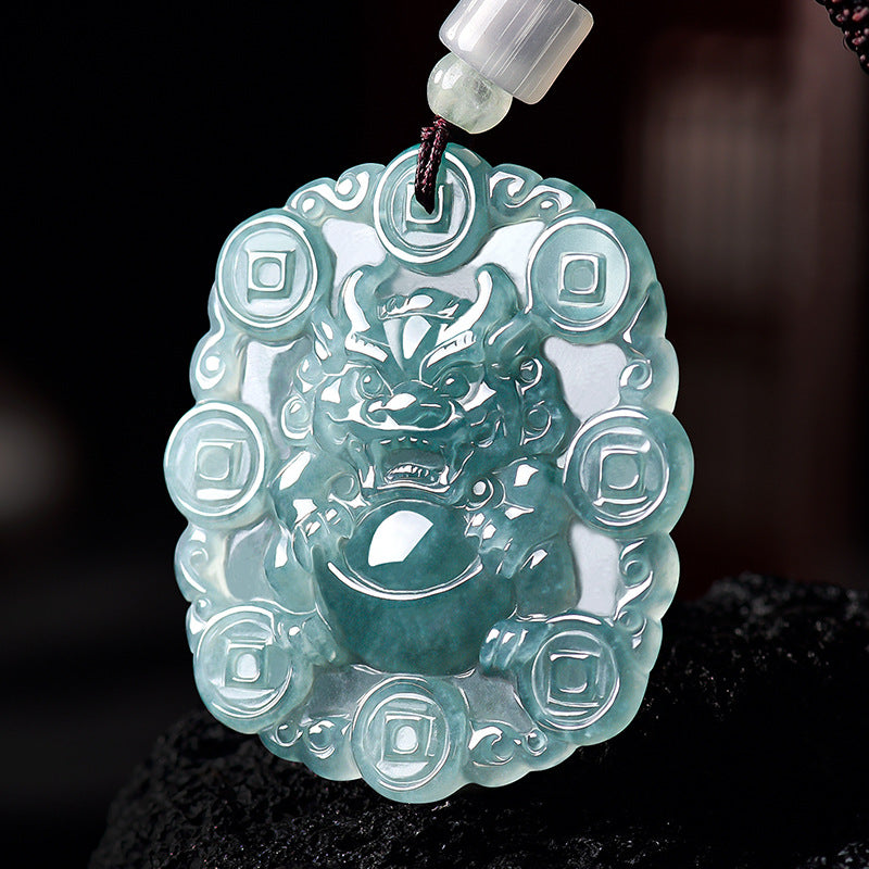 Money Ingot Pixiu Jade Pendant-Wealth, Prosperity & Protection