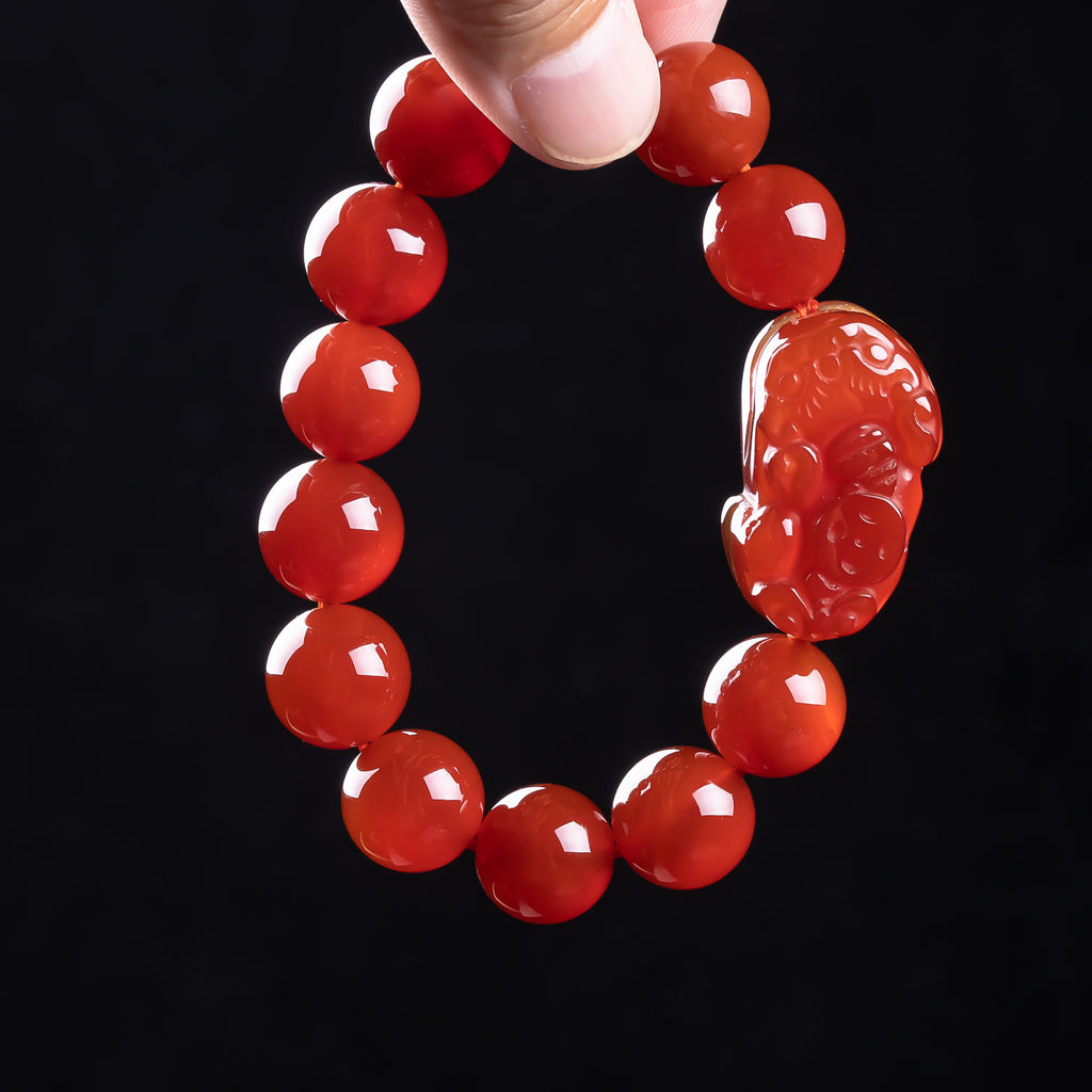 New Edition Red Agate Pixiu Lucky Bracelet