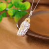 Silver Pixiu Wealth Coin Necklace-Attract Luck