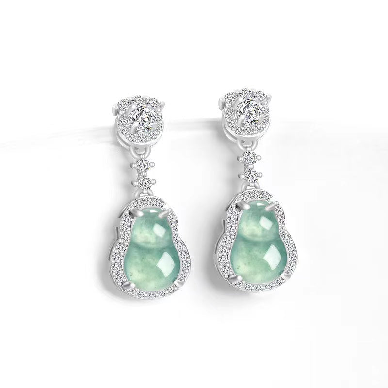 Calabash Ice Jade Earrings
