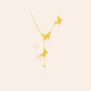 Gold Butterfly Cascade Necklace — Transformation · Lightness · New Beginnings