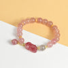 Radiant Affection Strawberry Quartz Pixiu Bracelet