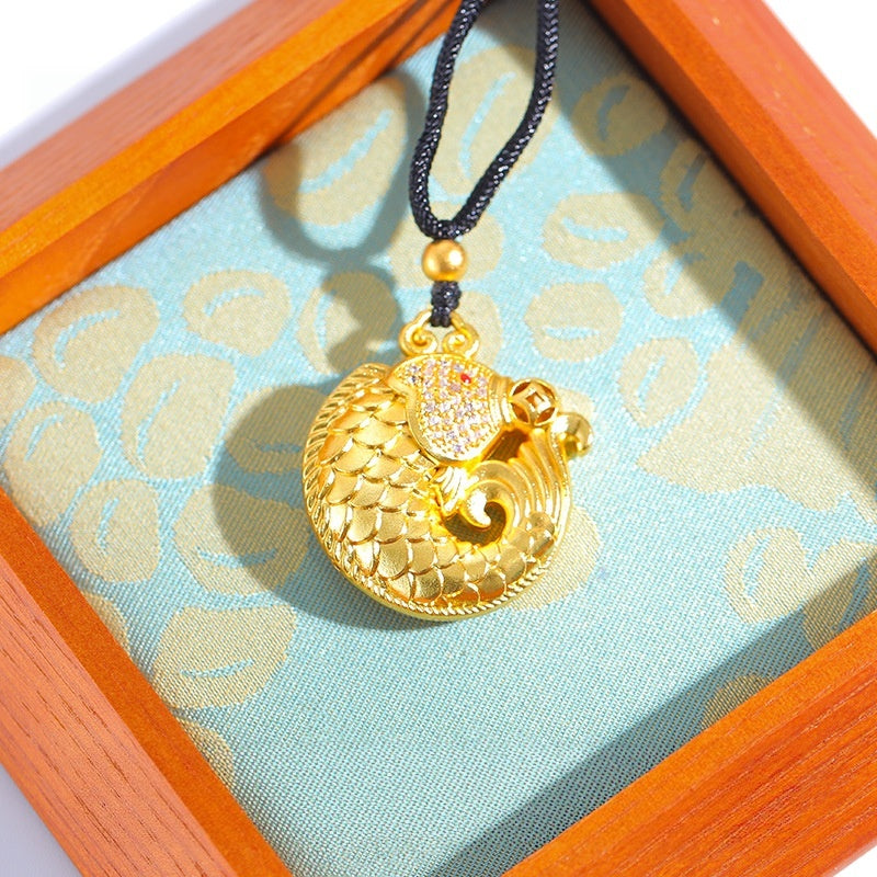 Koi Fish Lucky Pendant Rope Necklace