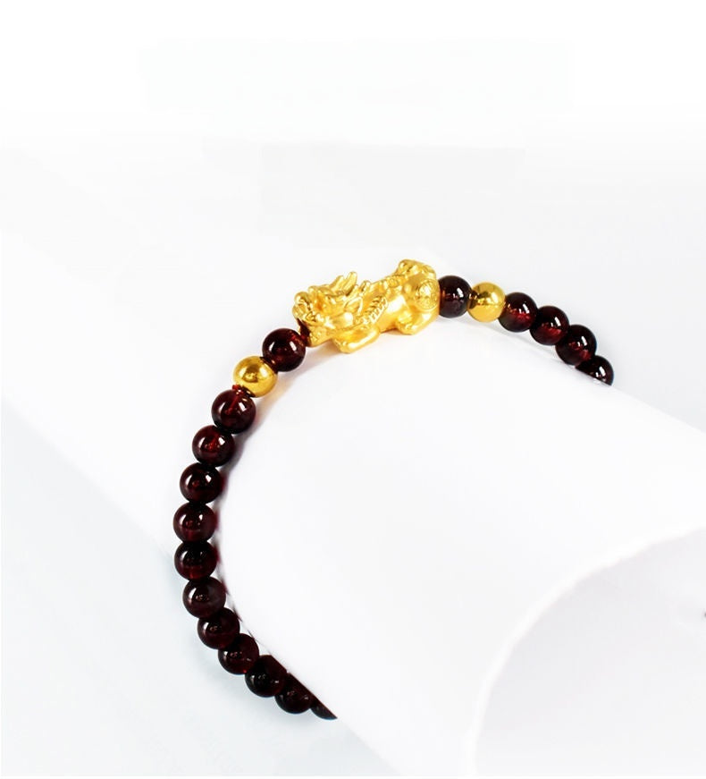 Pixiu Garnet Bracelet-Devoted Vitality