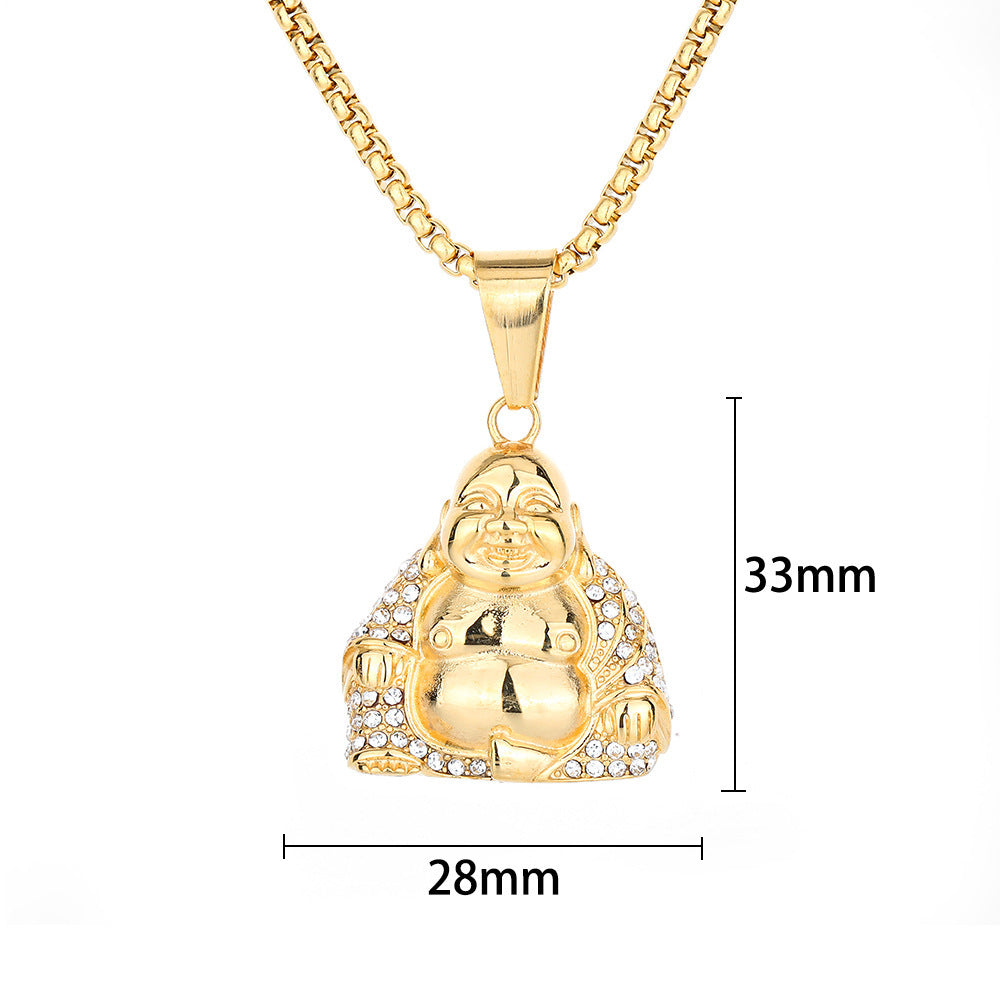 Laughing Buddha Lucky Pendant Necklace