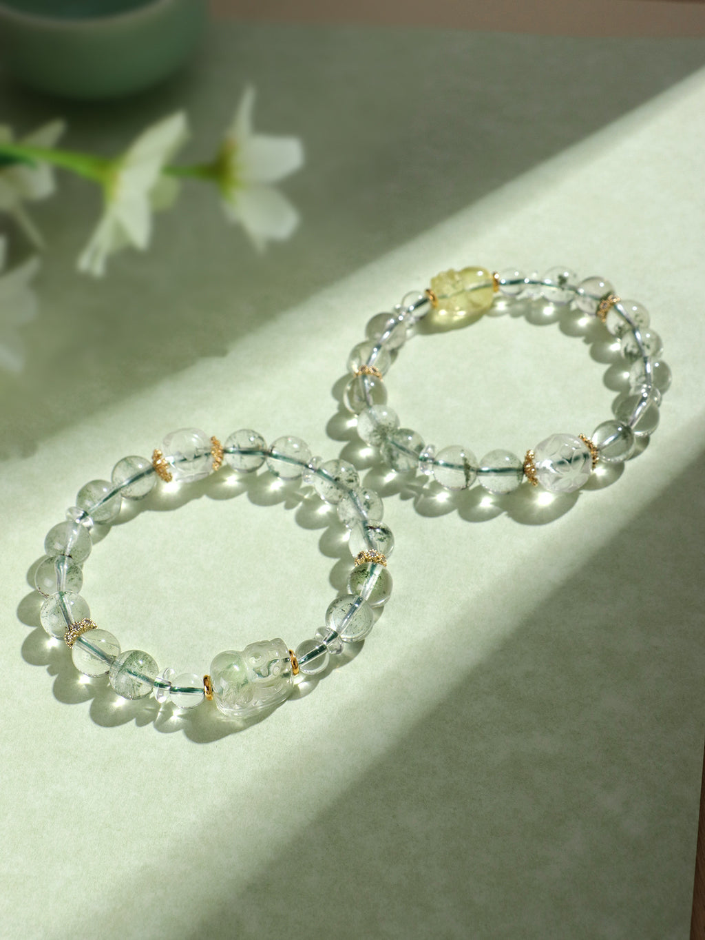 Green Phantom Quartz Pi Xiu Bracelet-Divine Protection
