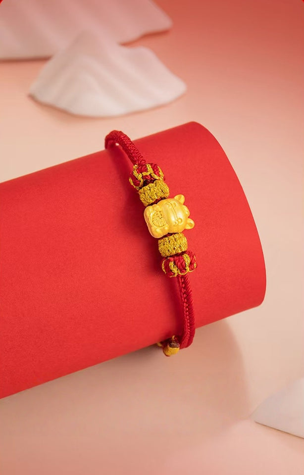 12 Zodiac Fortune Gold Bracelet – “Wealth on Arrival” Lucky Year Series