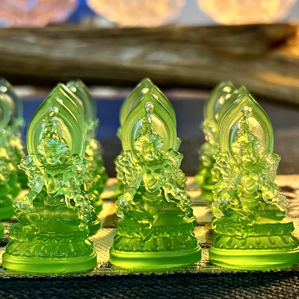 Green Tara Glaze Pendant – Protection, Compassion & Positive Energy