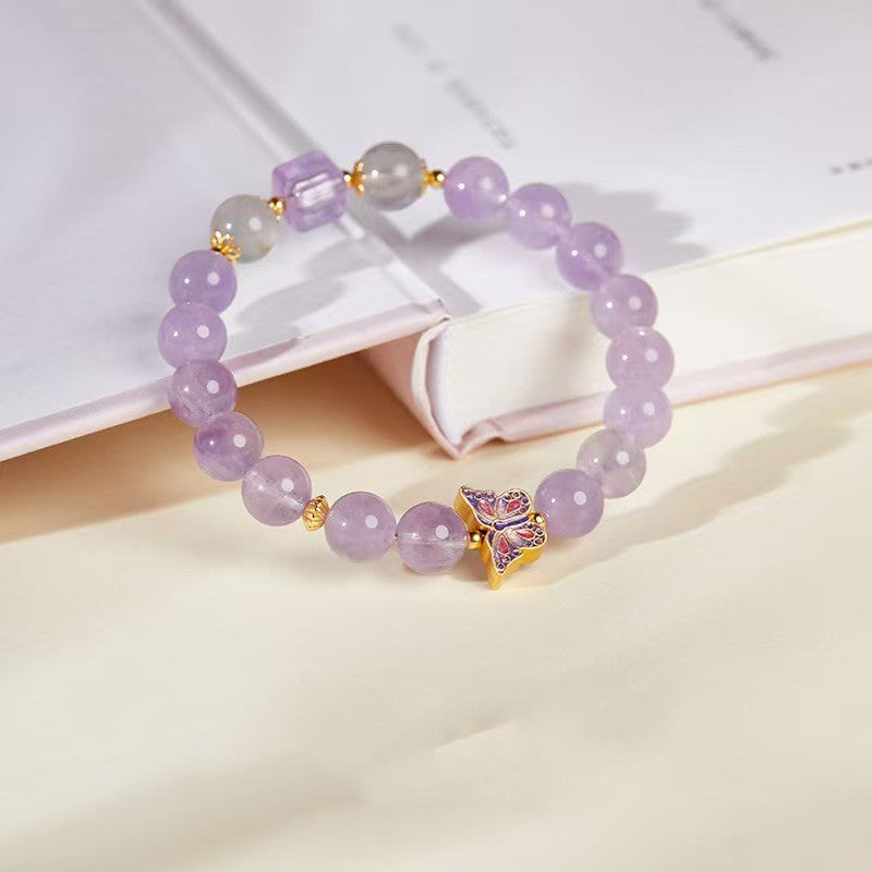 Sweet Butterfly Amethyst Bracelet-transformation and joy