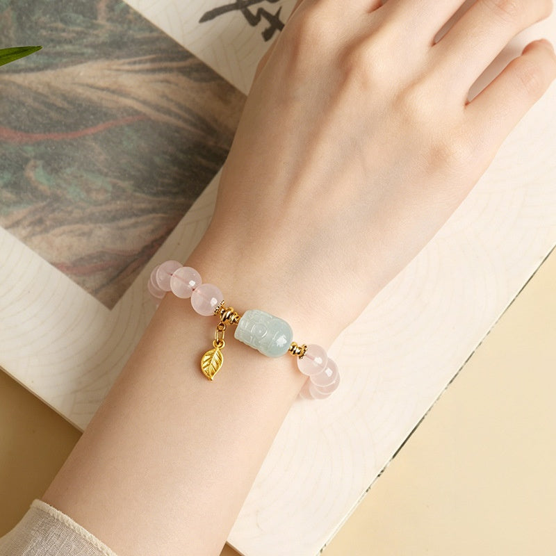 Calm and Connection-Rose Quartz Pixiu Bracelet