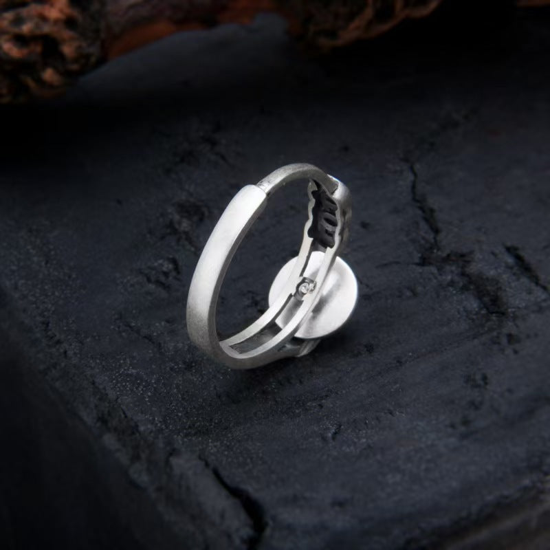 Spinning Wealth Coin Vintage Silver Ring-Attract Luck