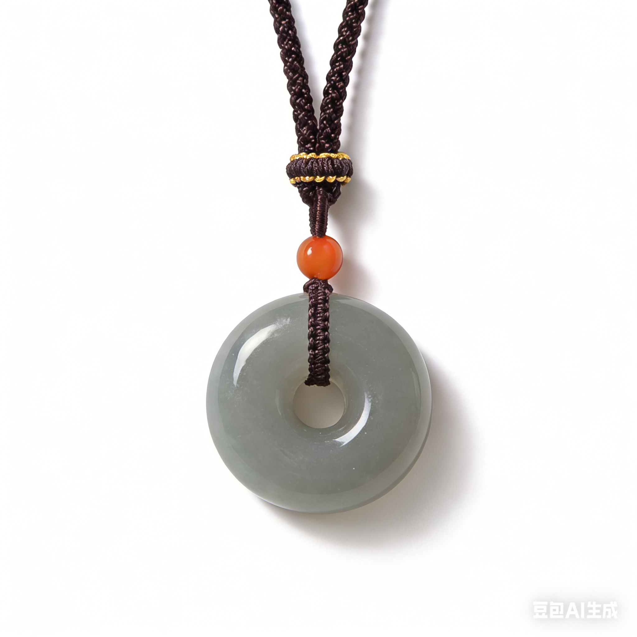 Peace Protection Jade Donut Pendant Necklace-The Circle of Serenity