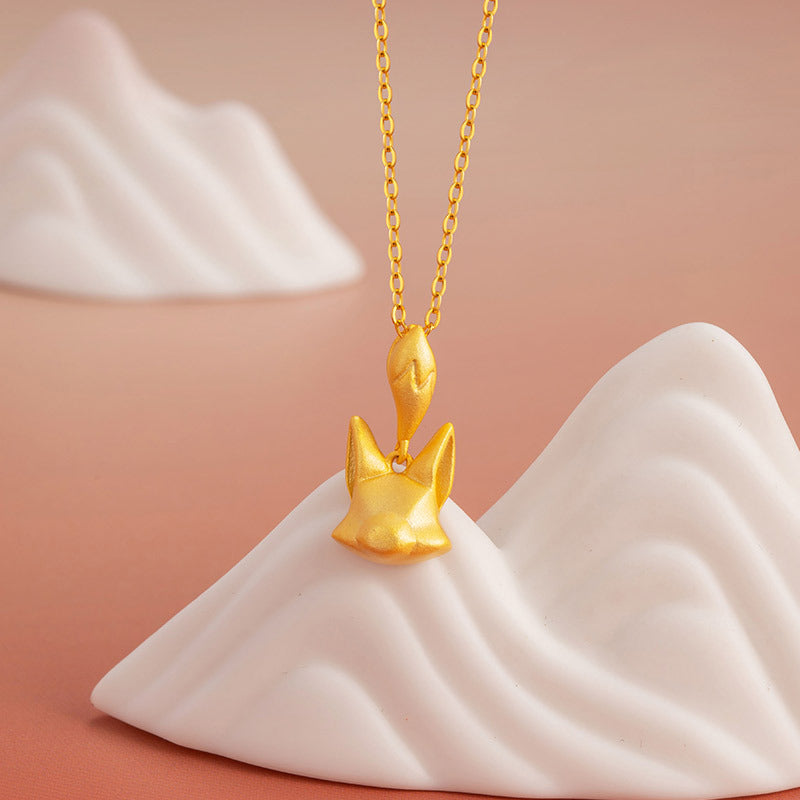 Love and Good Fortune-Golden Fox Necklace