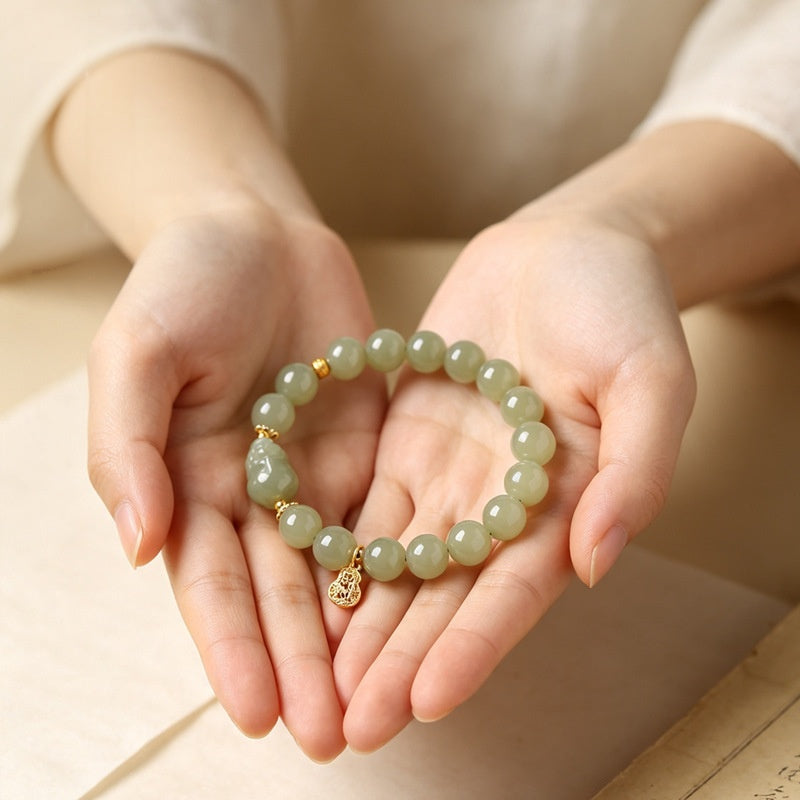 Hetian Jade Pixiu Bracelet-Steady Fortune