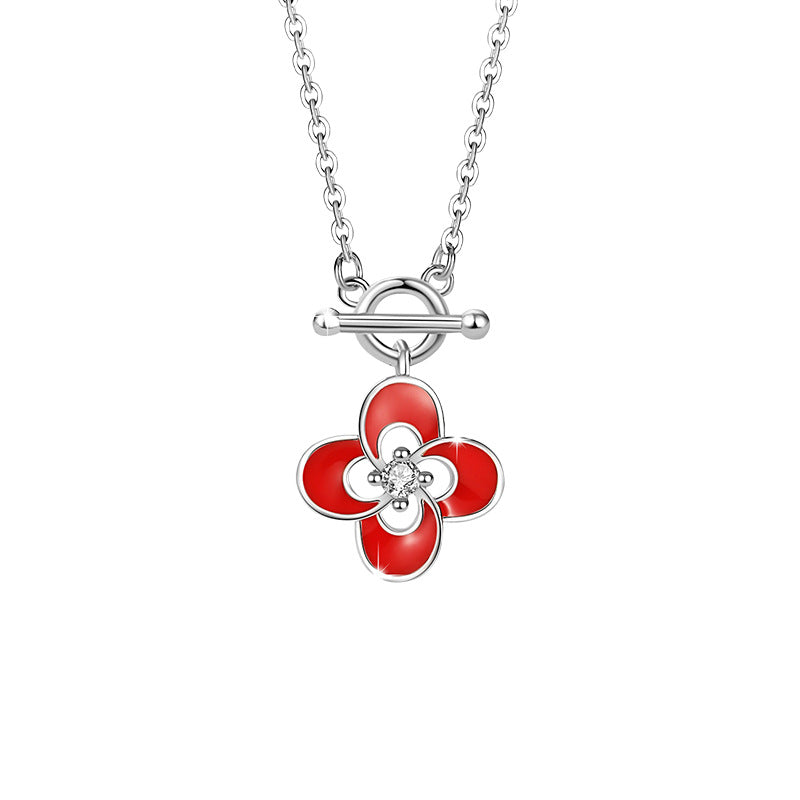 May We Stay Together-Four Leaf Clover Sterling Silver Necklace