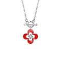 May We Stay Together-Four Leaf Clover Sterling Silver Necklace