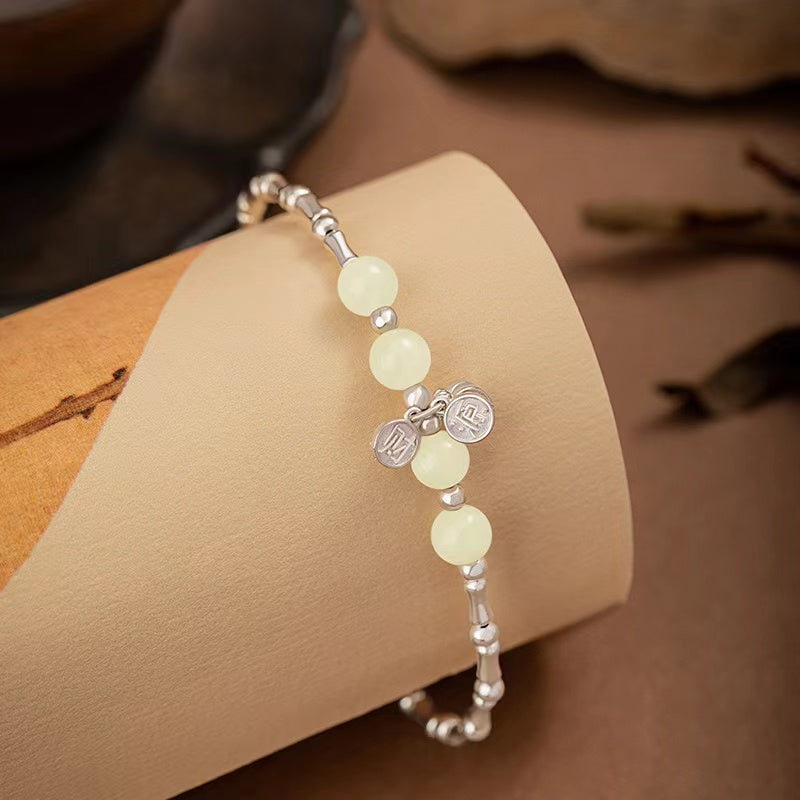 Wealth Coin Silver Bracelet-Good Fortune and Prosperity