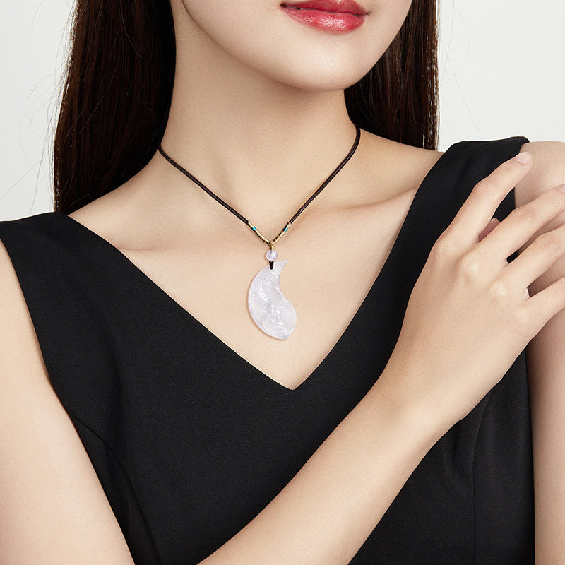 Dragon & Phoenix Couple Agate Unity Pendant Set – Love, Harmony & Lifelong Bond