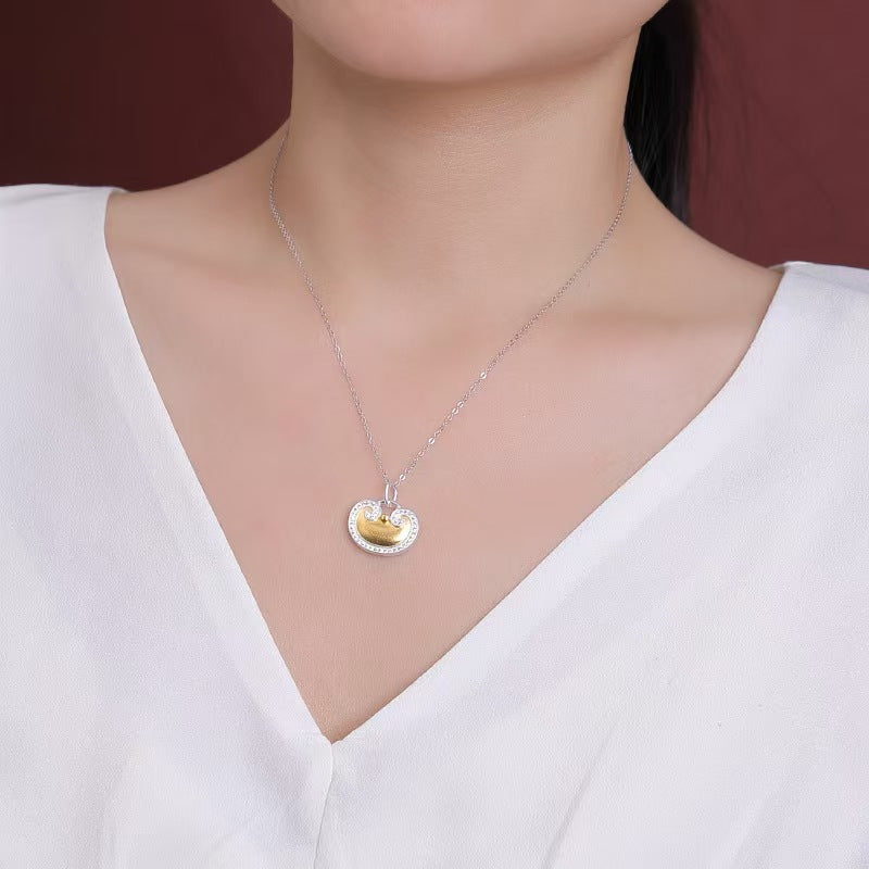 Gold Ingot Lucky Necklace - wealth and prosperity