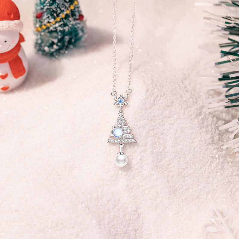 Christmas Tree Sterling Silver Necklace-Our Future Together