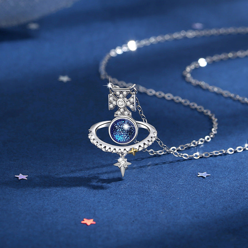 Love at First Sight-Saturn Sterling Silver Necklace