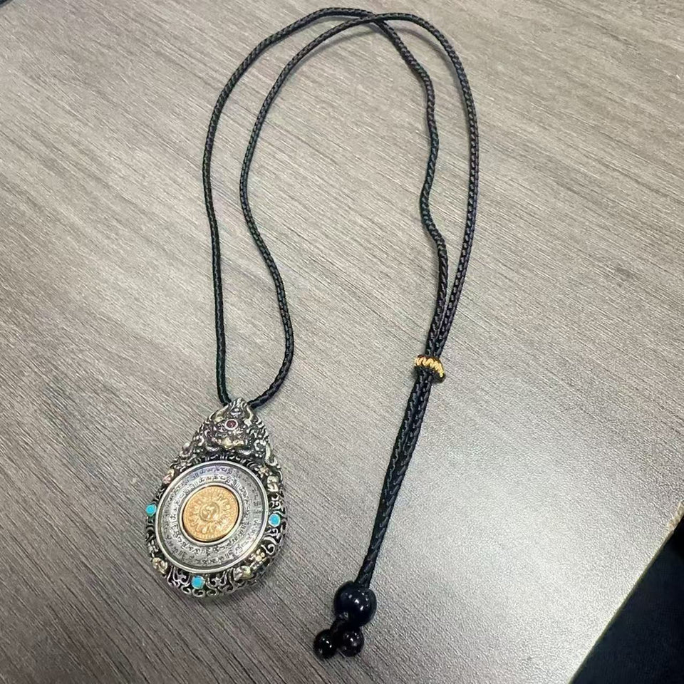 Tibetan Garuda Gau Pendant with Kṣitigarbha Bodhisattva