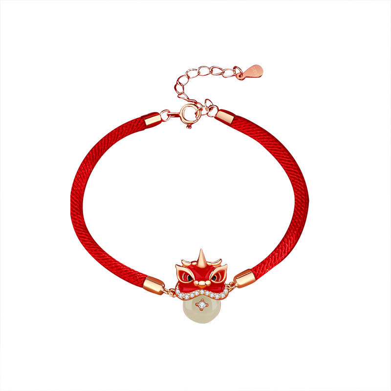 Red String Bracelet-Fengshui Lion