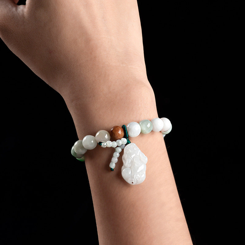 Green Jade Pixiu Feng Shui Bracelet