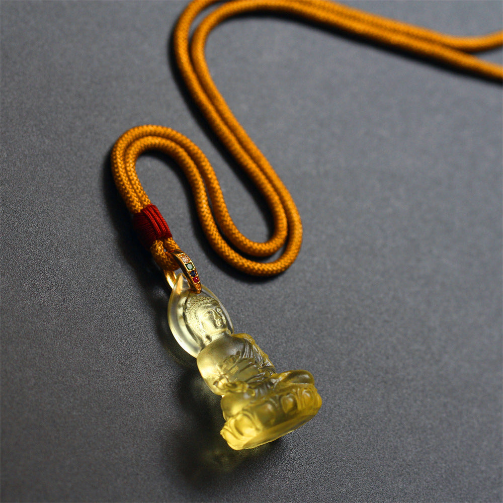 Radiant Liuli Shakyamuni Buddha Pendant – Peace, Blessings & Inner Illumination