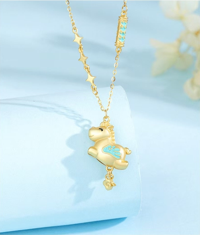 Enamel Dream Pony Necklace – Hope, Courage & a Joyful New Beginning