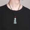 Serene Acceptance Jade Guanyin Pendant Necklace