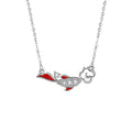 Wishes for Good Fortune-Koi Fish Cubic Zirconia Sterling Silver Necklace