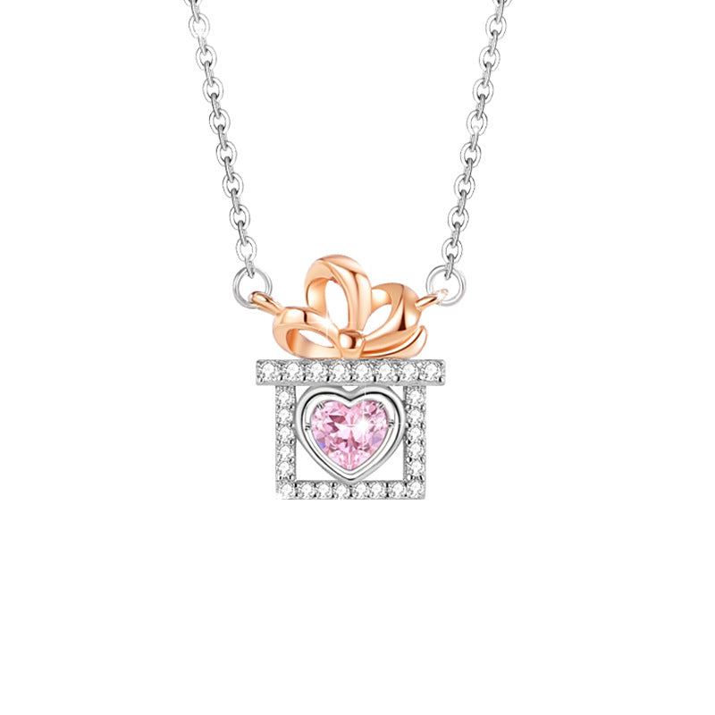 Heart Gift Box Silver Necklace-Love Beyond Words