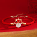 Rotes Fadenarmband – Fengshui Löwe
