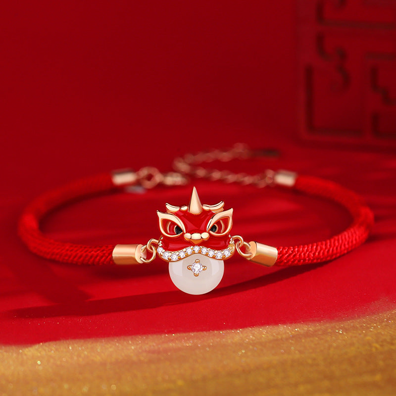Red String Bracelet-Fengshui Lion