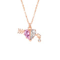 Love Struck-Pink Heart and Cupid’s Arrow Necklace