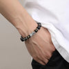 999 Silver Pixiu Black Obsidian Bracelet-Attract Luck