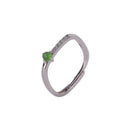Green Jade Silver Ring-Inner Peace