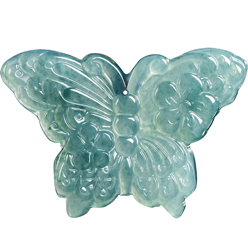 Love Blessing Butterfly Jade Pendant Necklace– Symbol of Longevity & Eternal Love