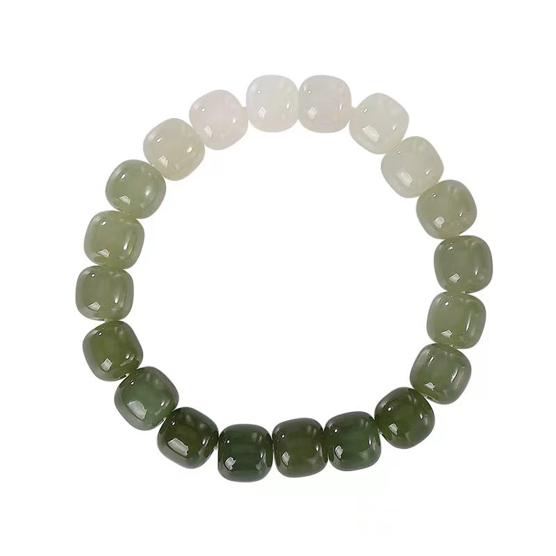 Barrel Beads Jadeite Bracelet-Inner Peace