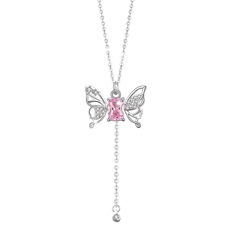 Moving Butterfly Sterling Silver Necklace-A Flutter of Love
