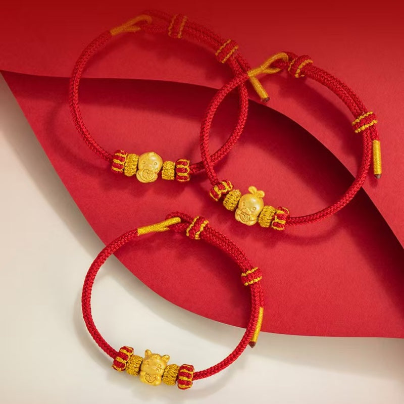 12 Zodiac Fortune Gold Bracelet – “Wealth on Arrival” Lucky Year Series