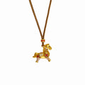 Openwork Enamel Horse Cord Necklace-A Spirited Step