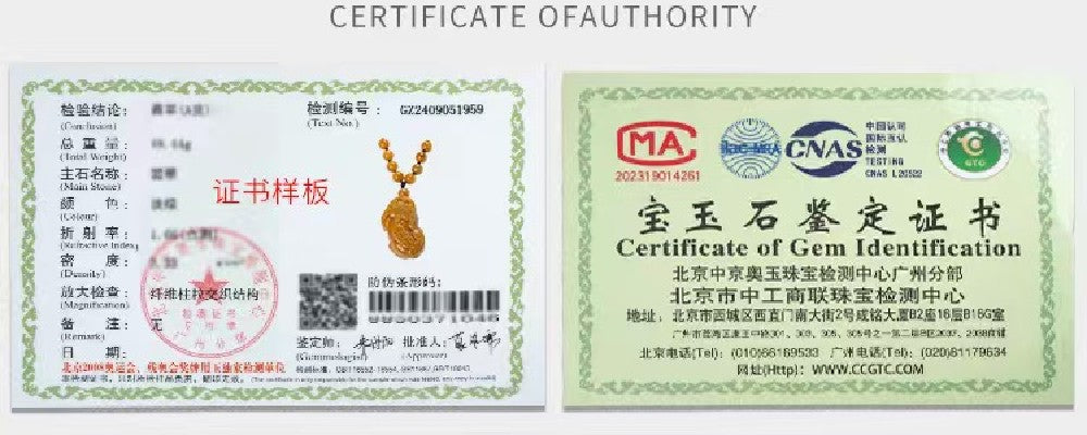 Yellow Jade Pixiu Pendant Necklace-Attract Wealth