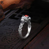 Silver Pixiu Red Agate Ring-Attract Luck