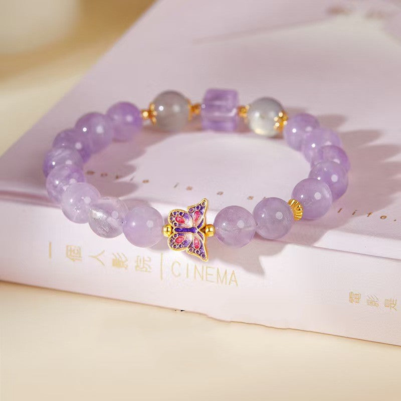 Sweet Butterfly Amethyst Bracelet-transformation and joy