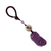 Protective Blessing Amethyst Pixiu Keychain & Phone Charm