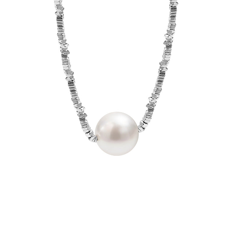 Shell Pearl Sterling Silver Necklace-Always Back to You
