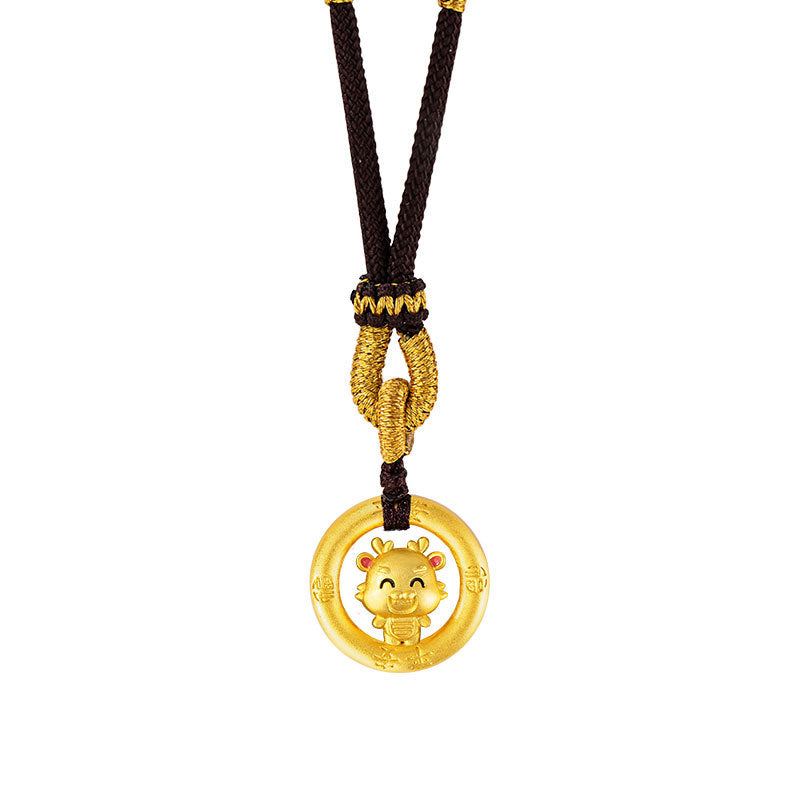 Twelve Gold Zodiac Peace-Guard Amulet Necklace Series